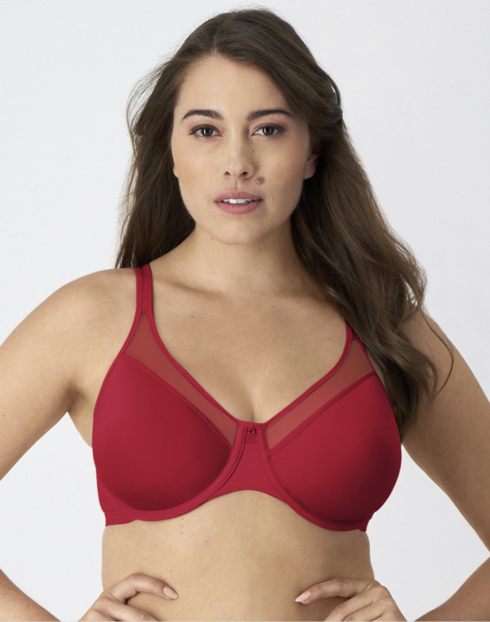 Bali Women One Smooth U Ultra Light Shaping Underwire Bra Scarlet Berry Size 40C